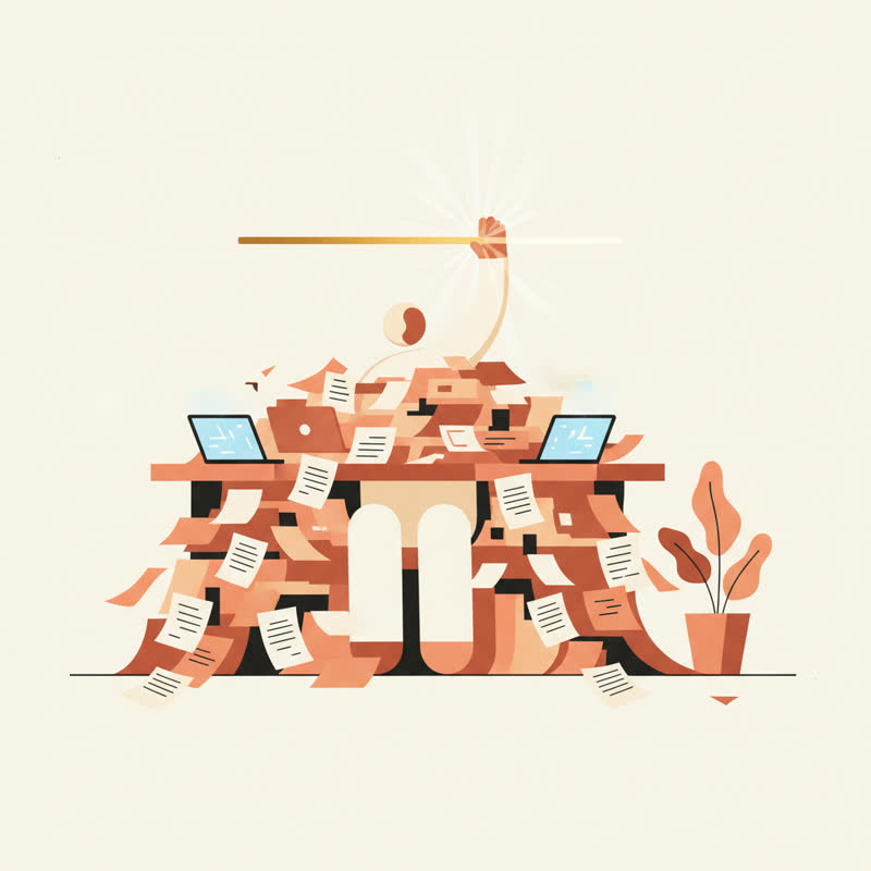A leader drowning in tasks with barely a sliver of time left for leadership