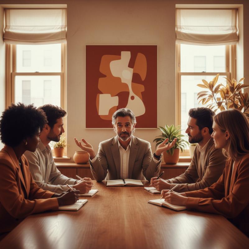 A leader openly acknowledging they don't know something during a meeting, while the team responds with engagement